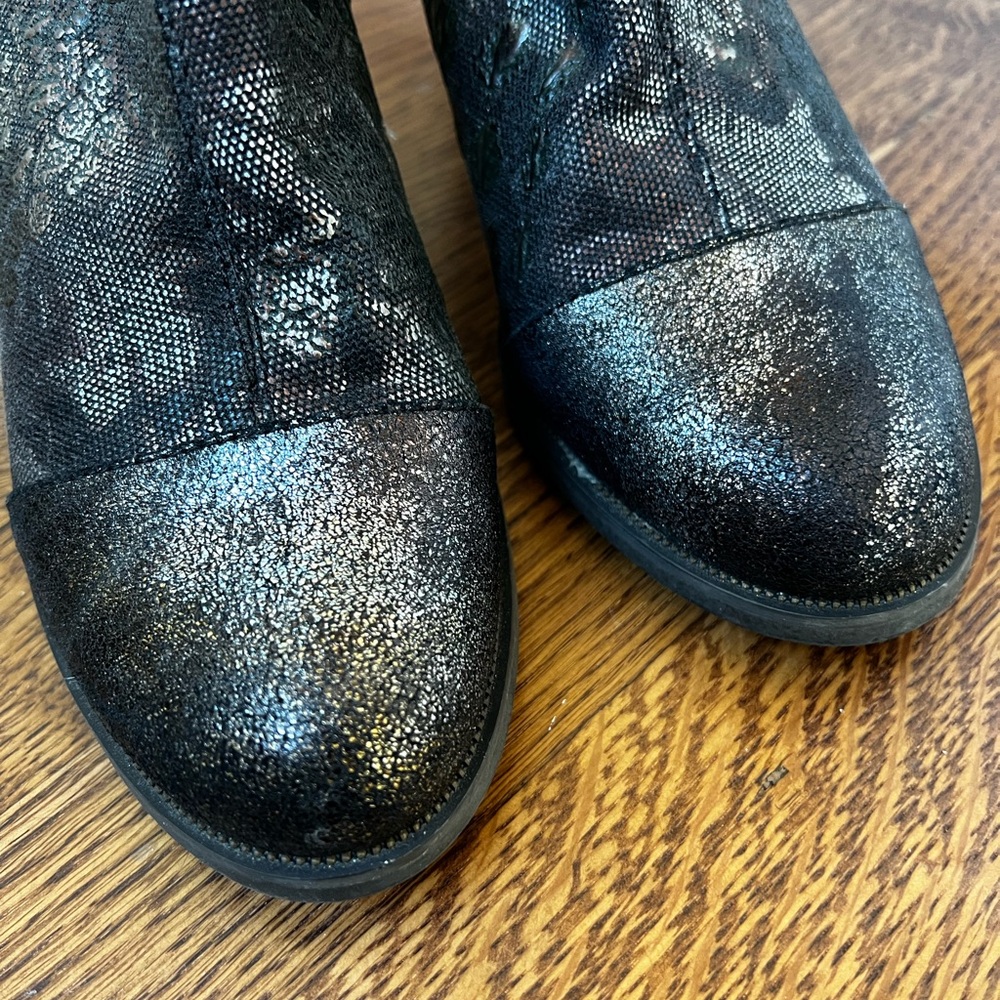 SPRING STEP L’Artiste Eleni Metallic Boot Ankle Booties Leather Western 37 - Picture 13 of 13